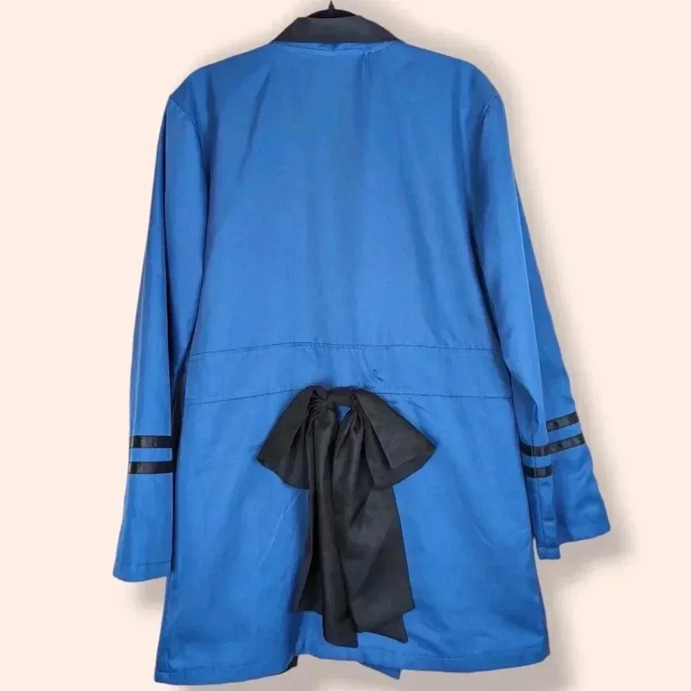 Long Blue Double Button Jacket - Picture 6 of 7